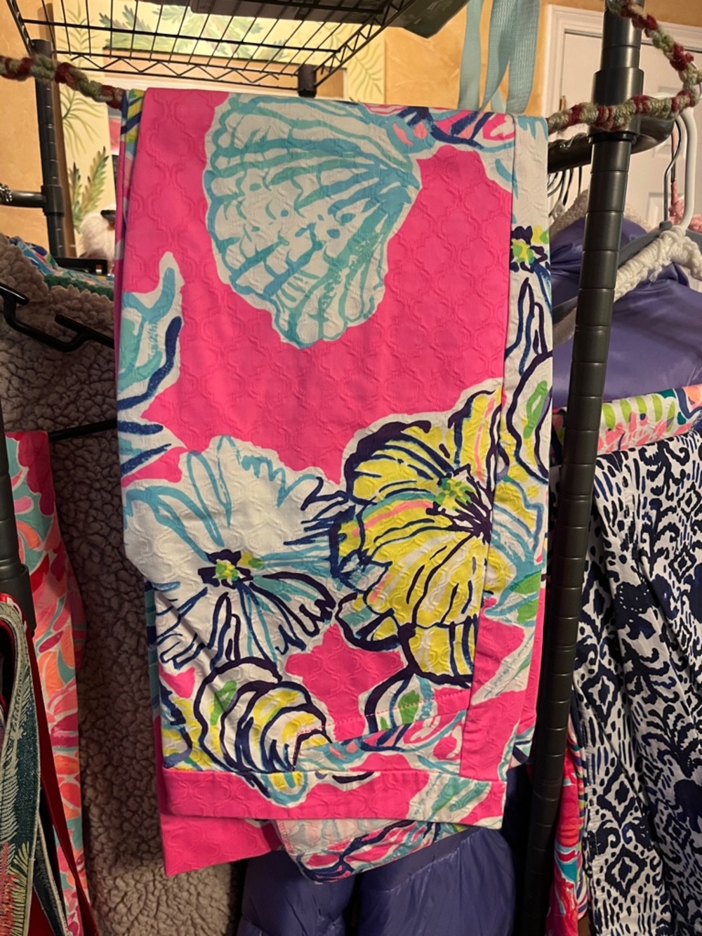 Bright Pink Floral Kelley Pants